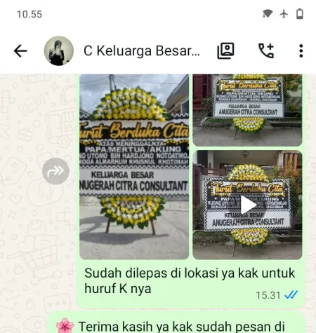 Pengiriman Papan Bunga Duka Tambi Sliyeg