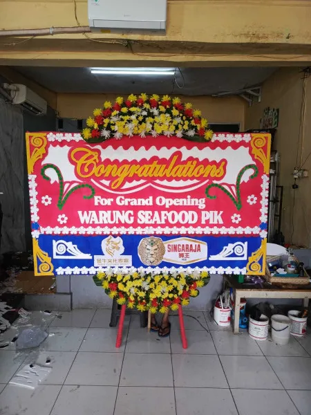 Papan Bunga Ucapan Selamat Tambi Sliyeg